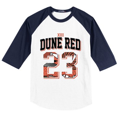 90s Retro Number 23 Dune Red 13s Matching Baseball Sleeve Shirt