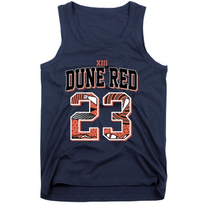 90s Retro Number 23 Dune Red 13s Matching Tank Top