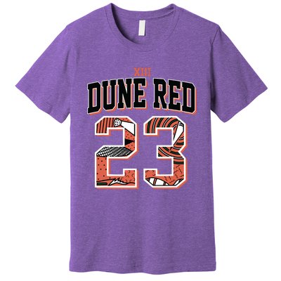 90s Retro Number 23 Dune Red 13s Matching Premium T-Shirt