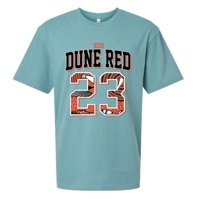 90s Retro Number 23 Dune Red 13s Matching Sueded Cloud Jersey T-Shirt