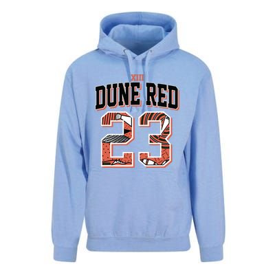 90s Retro Number 23 Dune Red 13s Matching Unisex Surf Hoodie