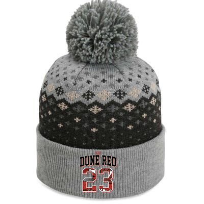 90s Retro Number 23 Dune Red 13s Matching The Baniff Cuffed Pom Beanie