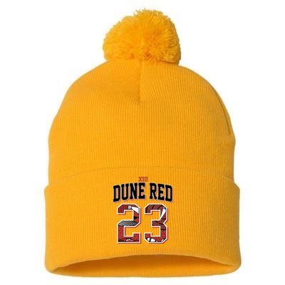 90s Retro Number 23 Dune Red 13s Matching Pom Pom 12in Knit Beanie