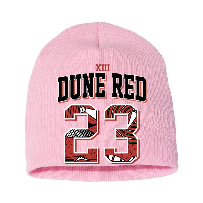 90s Retro Number 23 Dune Red 13s Matching Short Acrylic Beanie