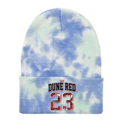 90s Retro Number 23 Dune Red 13s Matching Tie Dye 12in Knit Beanie