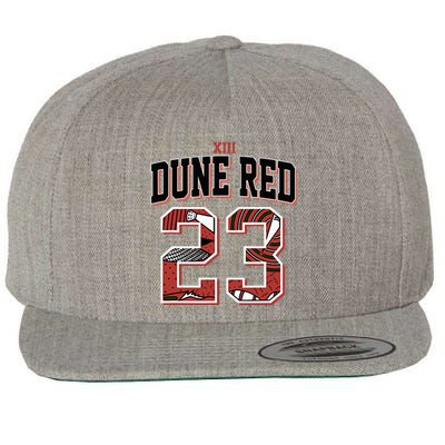 90s Retro Number 23 Dune Red 13s Matching Wool Snapback Cap