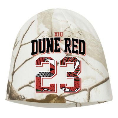 90s Retro Number 23 Dune Red 13s Matching Kati - Camo Knit Beanie