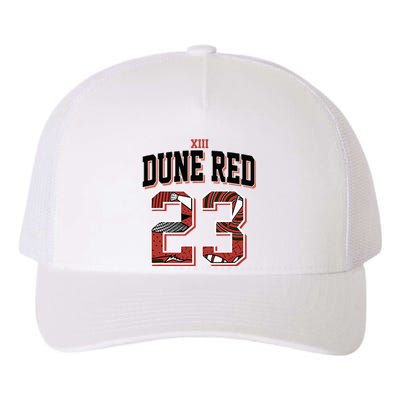 90s Retro Number 23 Dune Red 13s Matching Yupoong Adult 5-Panel Trucker Hat