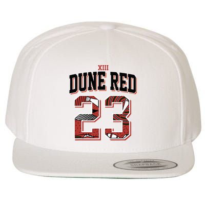90s Retro Number 23 Dune Red 13s Matching Wool Snapback Cap