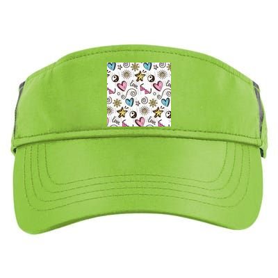 90s Retro Pattern Adult Drive Performance Visor