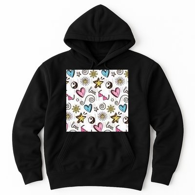 90s Retro Pattern Hoodie
