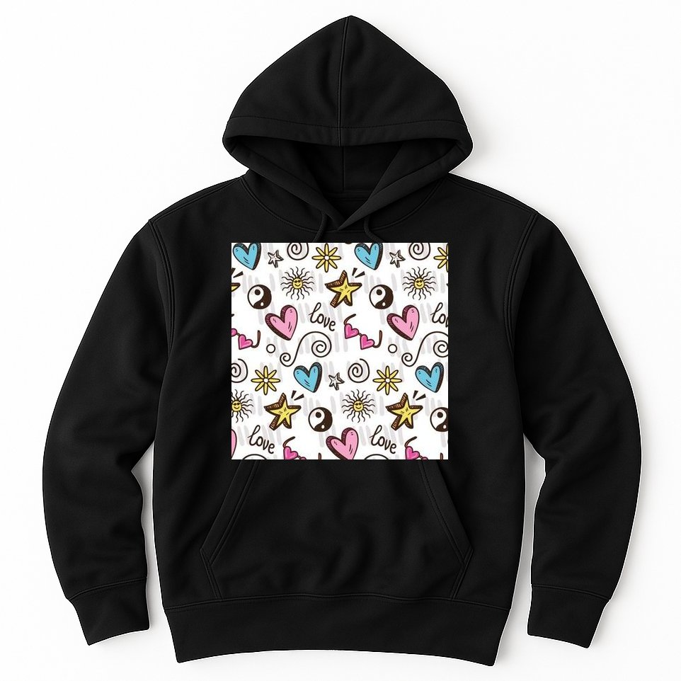 90s Retro Pattern Hoodie
