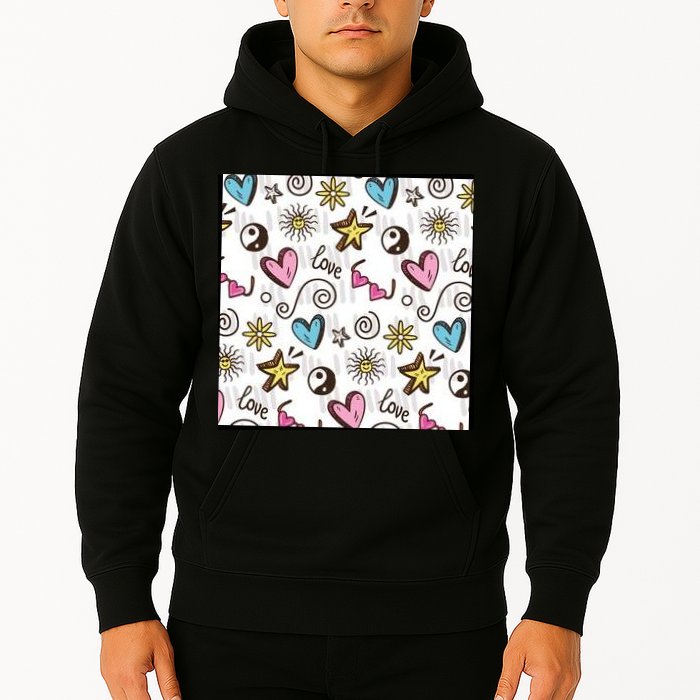 90s Retro Pattern Hoodie
