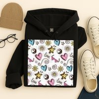 90s Retro Pattern Hoodie