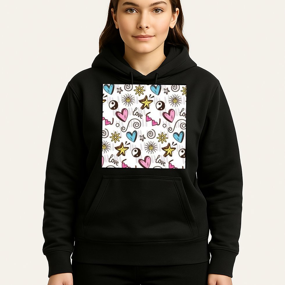 90s Retro Pattern Hoodie
