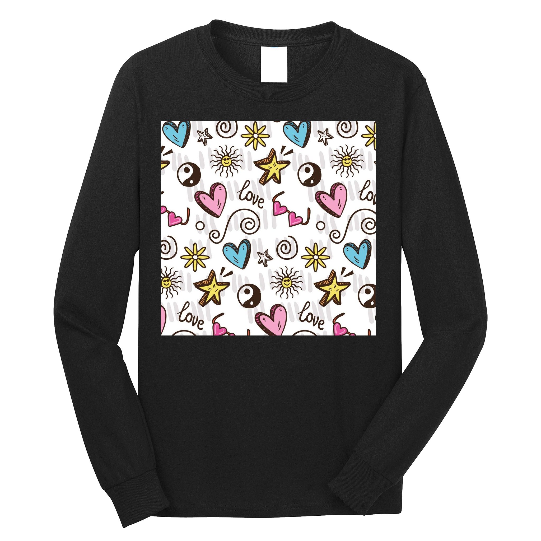 90s Retro Pattern Long Sleeve Shirt
