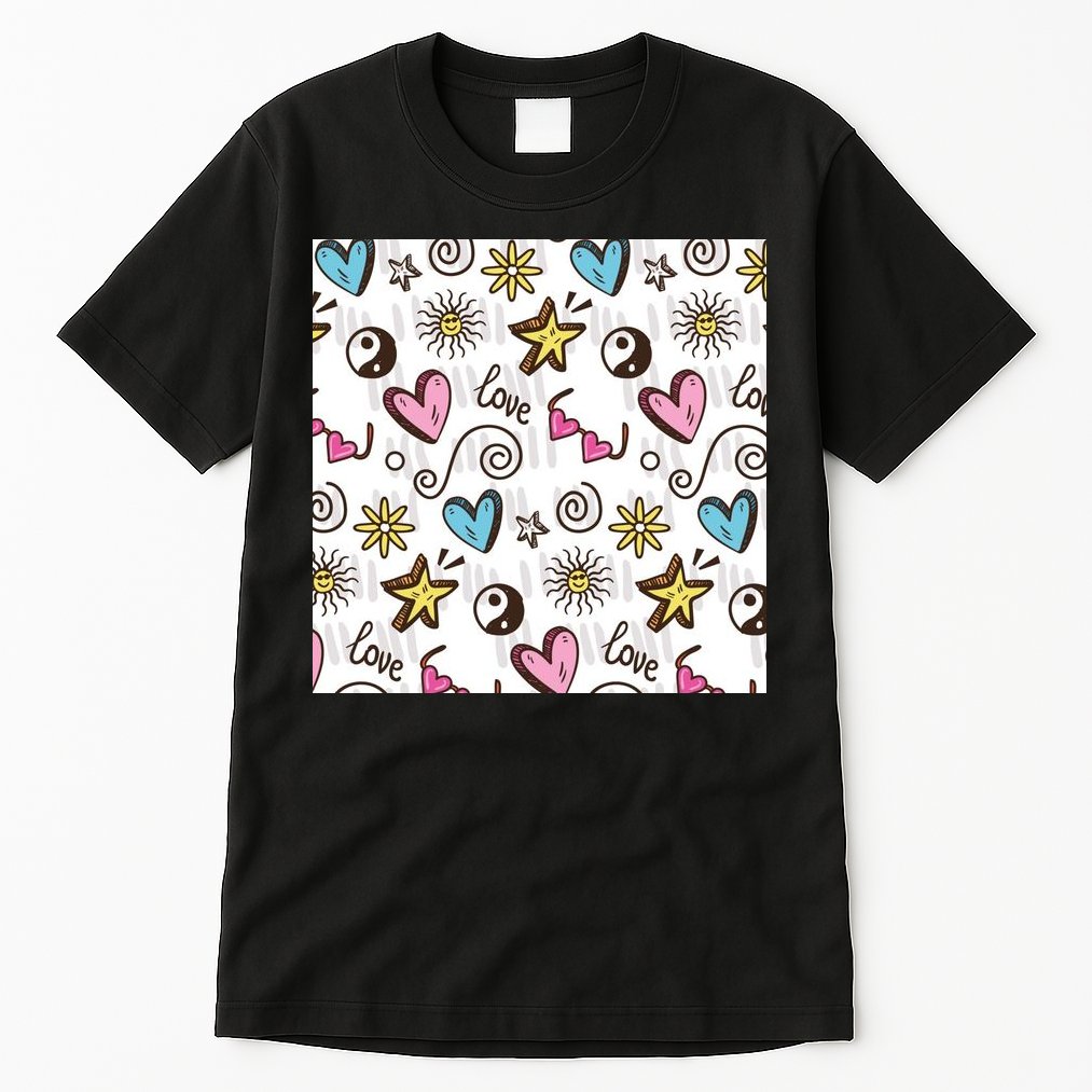 90s Retro Pattern Tall T-Shirt