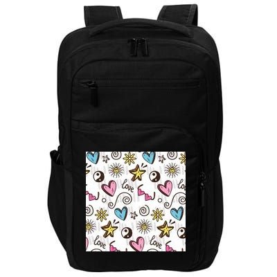 90s Retro Pattern Impact Tech Backpack