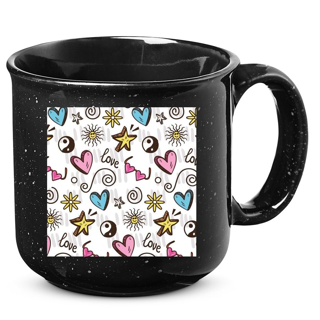 90s Retro Pattern 15oz Campfire Ceramic Mug