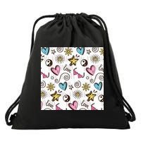 90s Retro Pattern Drawstring Bag