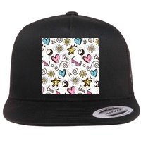 90s Retro Pattern Flatbill Hat