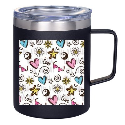 90s Retro Pattern 12oz Stainless Steel Coffee Mug