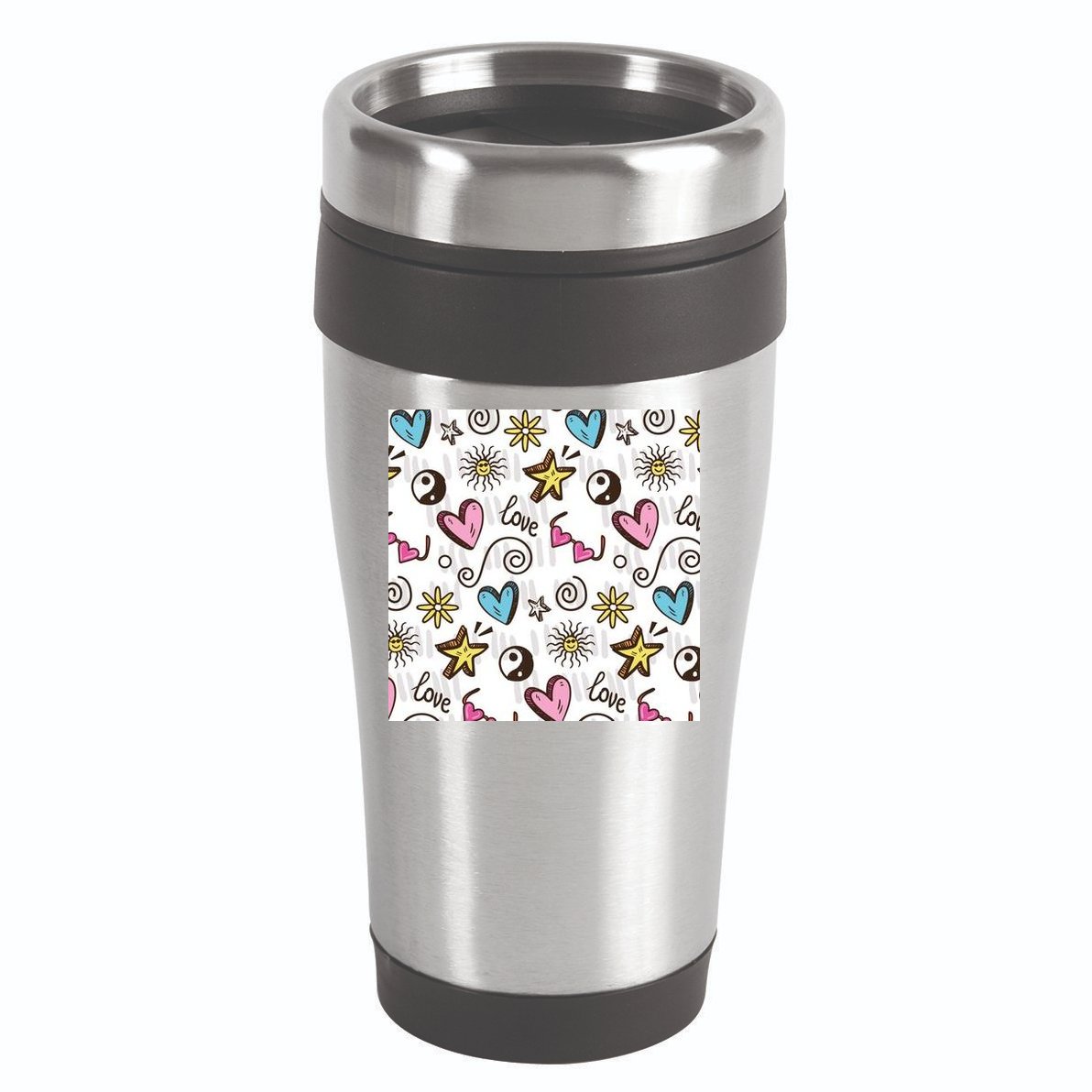 90s Retro Pattern 16oz Travel Tumbler