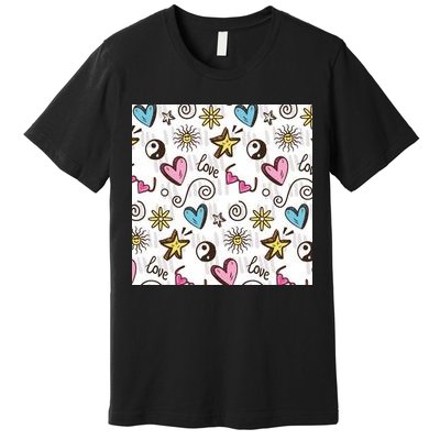 90s Retro Pattern Premium T-Shirt