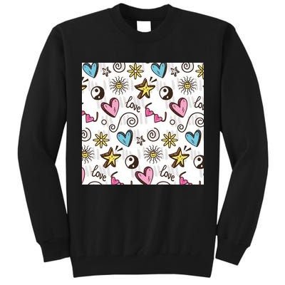 90s Retro Pattern Tall Sweatshirt
