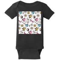 90s Retro Pattern Baby Bodysuit