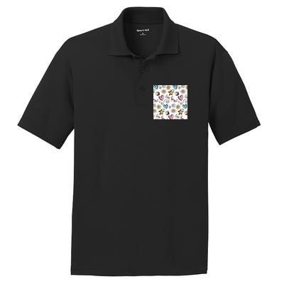 90s Retro Pattern PosiCharge RacerMesh Polo