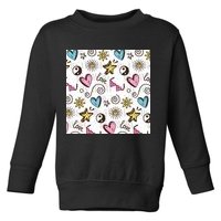 90s Retro Pattern Toddler Sweatshirt