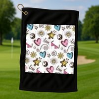 90s Retro Pattern Golf Towel