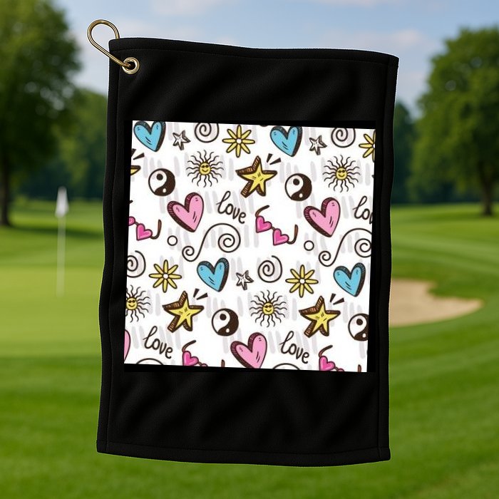 90s Retro Pattern Golf Towel