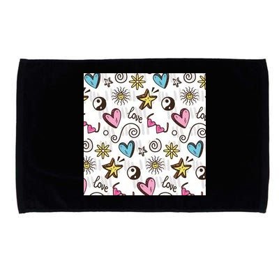 90s Retro Pattern Microfiber Hand Towel