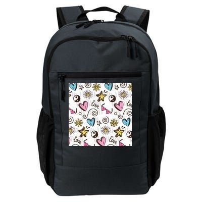 90s Retro Pattern Daily Commute Backpack