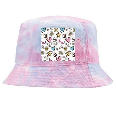 90s Retro Pattern Tie-Dyed Bucket Hat