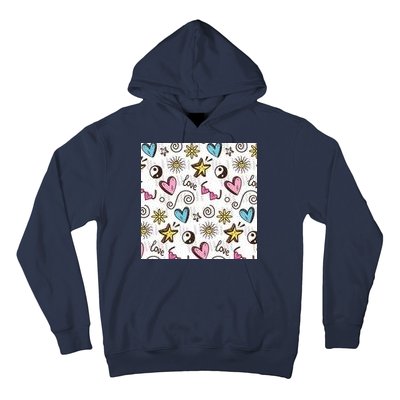 90s Retro Pattern Hoodie