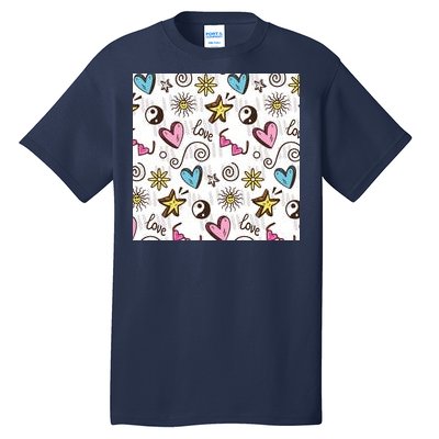 90s Retro Pattern Tall T-Shirt