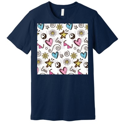 90s Retro Pattern Premium T-Shirt