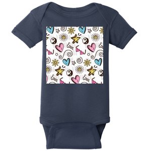 90s Retro Pattern Baby Bodysuit