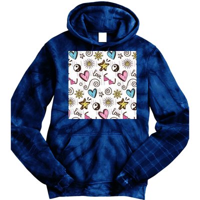 90s Retro Pattern Tie Dye Hoodie