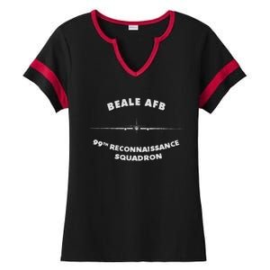 99th Reconnaissance Squadron Beale Afb U.2 Spyplane Ladies Halftime Notch Neck Tee