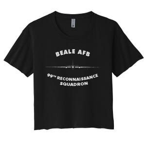 99th Reconnaissance Squadron Beale Afb U.2 Spyplane Women's Crop Top Tee