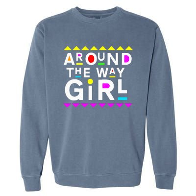 90s Retro Streetwear Fashion Garment-Dyed Sweatshirt