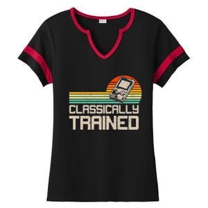 90' Retro Sunset Classically Trained Gaming Design, Game Lover Gift For Men Boys Ladies Halftime Notch Neck Tee