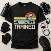 90' Retro Sunset Classically Trained Gaming Design, Game Lover Gift For Men Boys Cooling Performance Crew T-Shirt