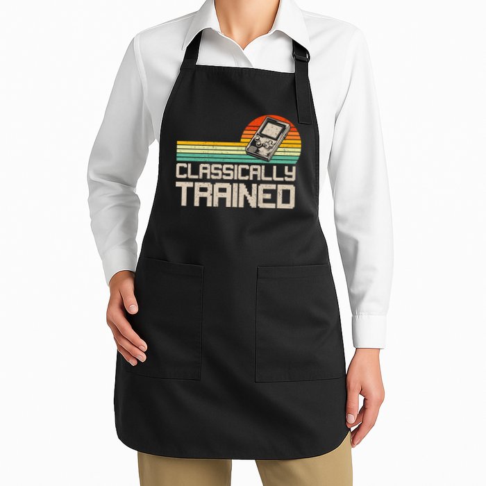 90' Retro Sunset Classically Trained Gaming Design, Game Lover Gift For Men Boys Apron