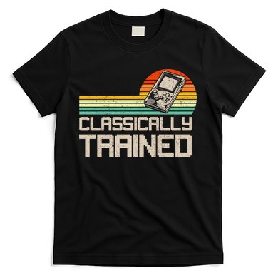 90' Retro Sunset Classically Trained Gaming Design, Game Lover Gift For Men Boys T-Shirt