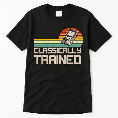 90' Retro Sunset Classically Trained Gaming Design, Game Lover Gift For Men Boys Tall T-Shirt